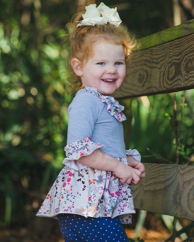 Mia Ruffled Top Newborn to 6 Years Ruffled Top/Dress Sewing Pattern