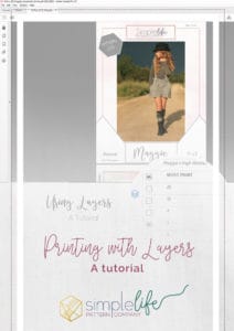 How to print PDF patterns with layers tutorial | Simple Life Pattern Company