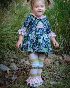 Chloe's Ruffle Leggings, Capris & Shorties | The Simple Life Company | Girl's Sewing Pattern Easy