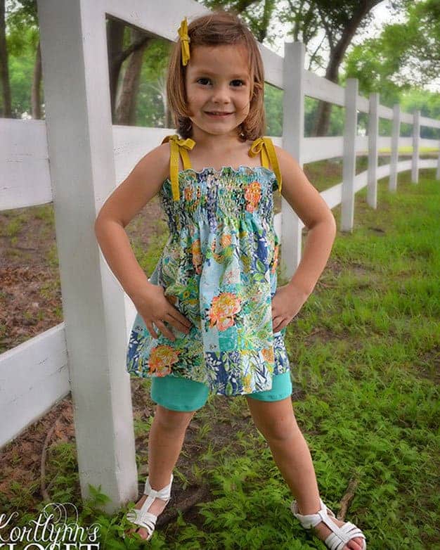 Angie's Shirred Top & Elle's Shorts | The Simple Life Pattern Company