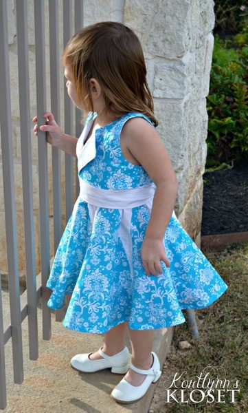 Lilly's Lapel Party Dress | The Simple Life Pattern Company PDF sewing pattern for girl sizes 2t-12.