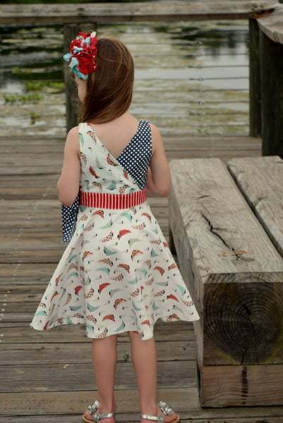 Megan's Wrap Top & Dress. PDF sewing pattern for toddler girl sizes 2t - 12.
