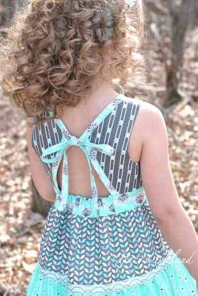 Mia's Tieback Top, Dress & Maxi. PDF sewing pattern for toddler girl sizes 2t - 12.