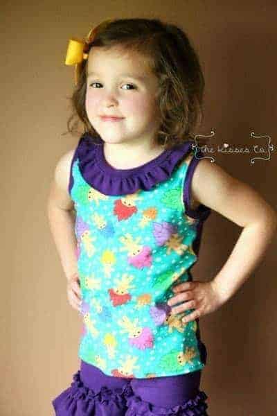 Cheyenne's Ultimate Ruffle Tshirt. PDF sewing pattern for toddler girl sizes 2t - 12.
