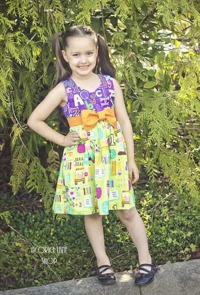 Kinley's Cascading Flounce Top & Dress. PDF sewing pattern for toddler girl sizes 2t - 12.