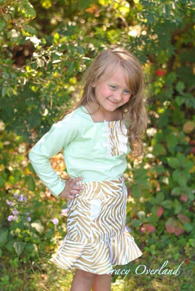 Penny's Pencil & Flounce Skirt . PDF sewing pattern toddler girl sizes 2t-12