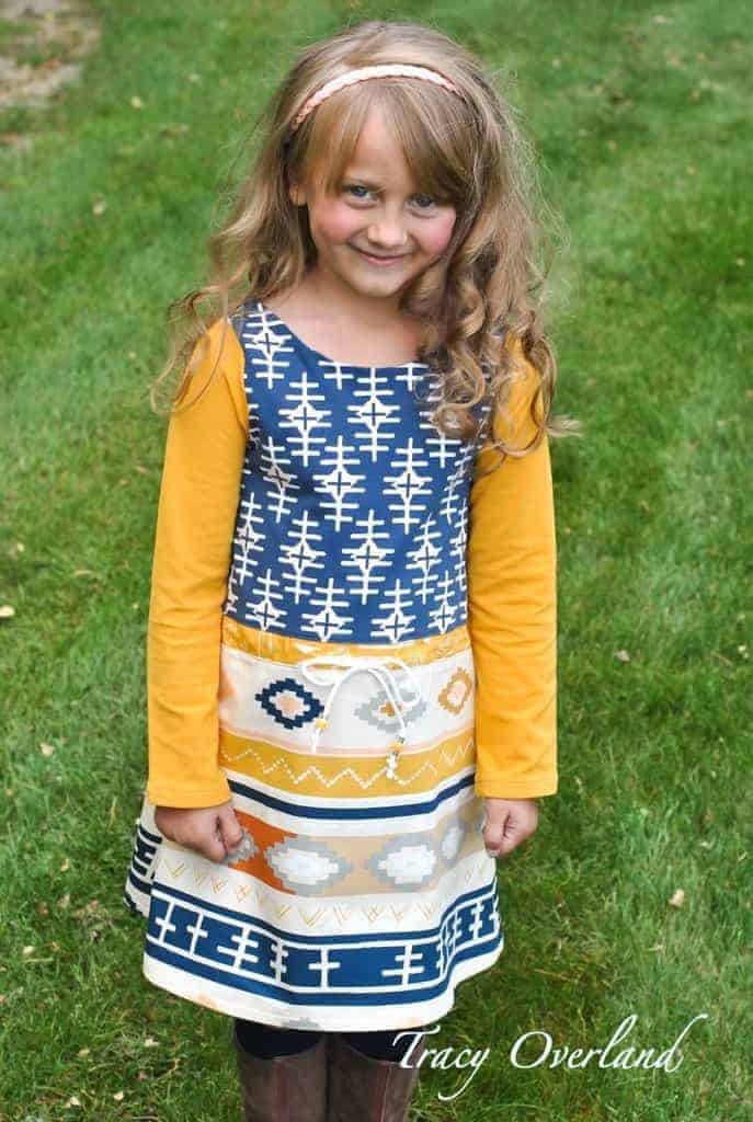 Saige's Boatneck Knit Dress. PDF sewing pattern toddler girl sizes 2t-12