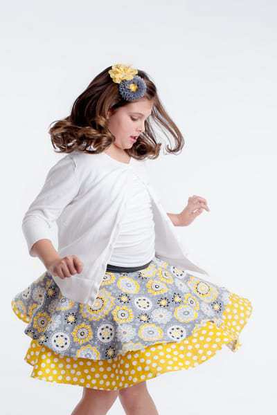 Tilly's Circle Skirt. PDF sewing patterns for girls sizes 2t-12