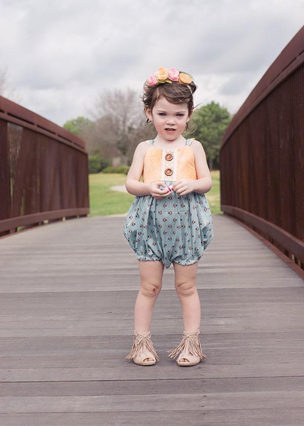 Romper Add on Pattern. PDF sewing pattern for baby/girls sizes NB-3t.