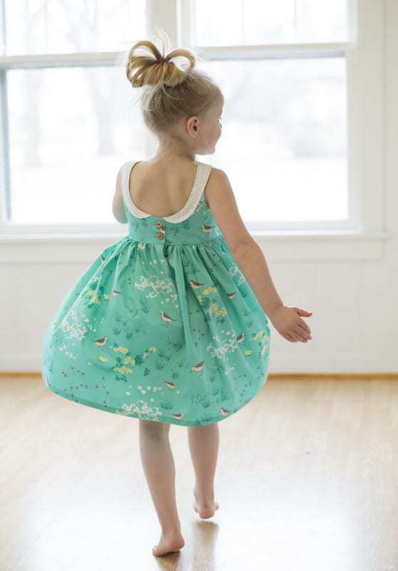 Molly's Scoop Collar & Pintuck Top, Dress & Maxi. PDF sewing patterns for girls sizes 2t-12.