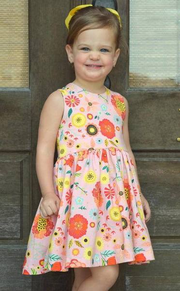 Adelyn's Scoop Back Top & Dress. PDF sewing pattern for toddler & girls sizes 2t-12.