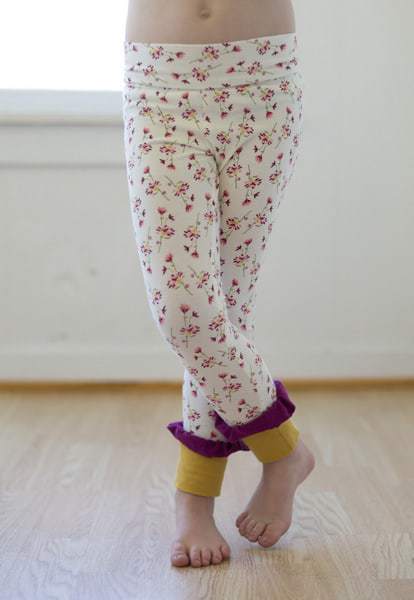 Sarah Ann's Cuff Leggings & Capris. PDF sewing pattern for girls & toddlers size 2t-12.