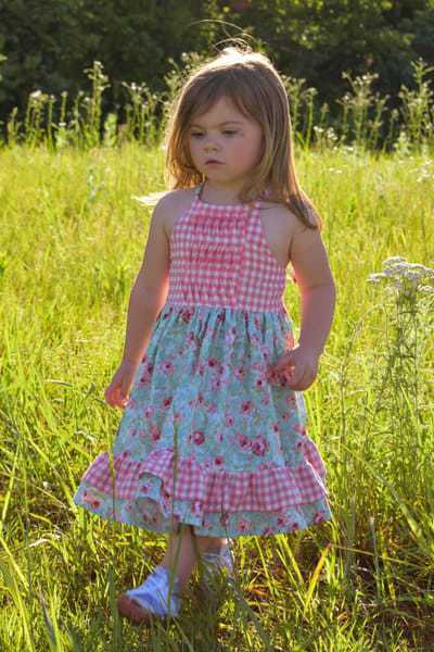 Cora's Top, Dress & Maxi. PDF sewing patterns for girls sizes 2t-12.