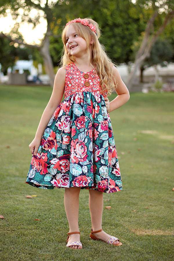 Lucy's Tunic & Dress. PDF sewing patterns for girls sizes 2t-12.