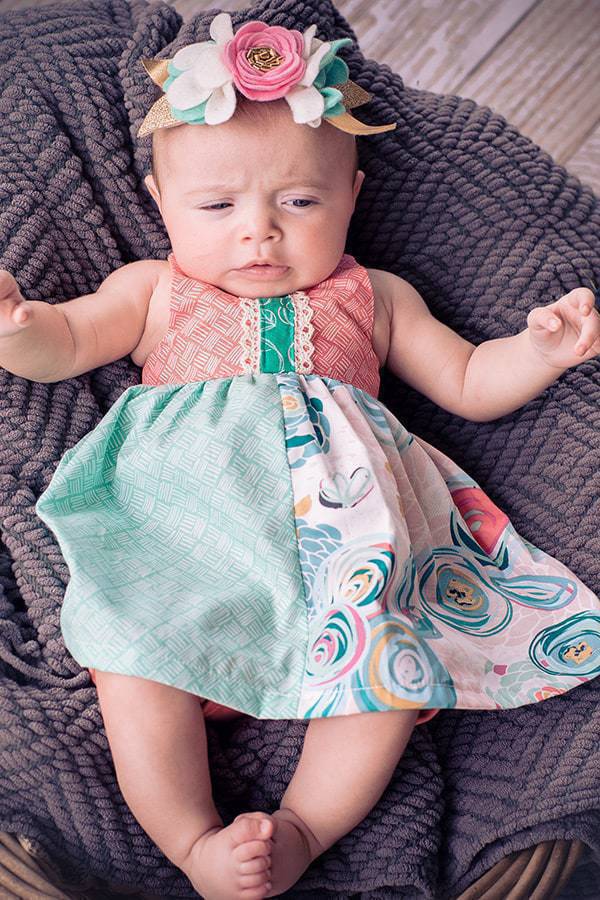 Baby Lucy's Tunic & Dress. PDF sewing patterns for baby sizes NB - 24 months.