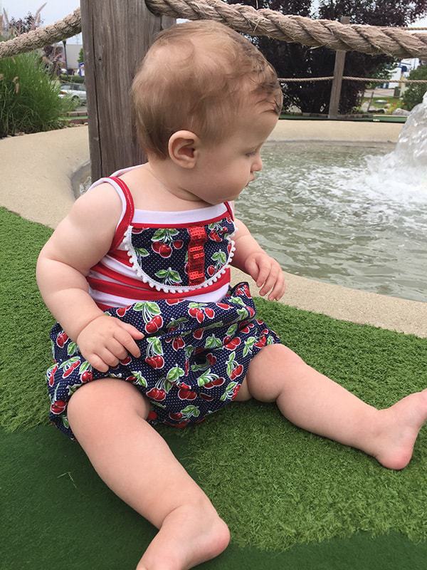 Baby Missy's Tank Dress & Romper. PDF sewing patterns for baby sizes NB - 24 months.