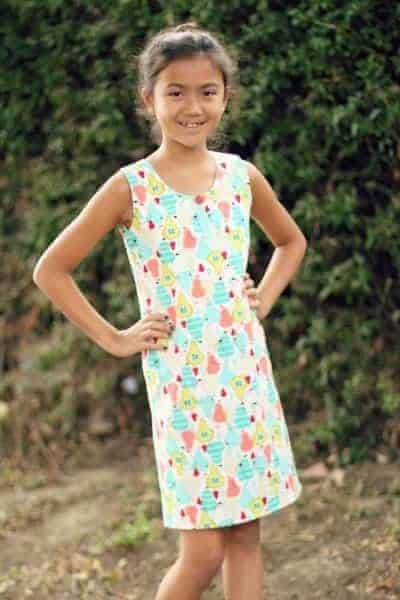 Taylor's Shift Top & Dress. PDF sewing patterns for girl sizes 2t-12.