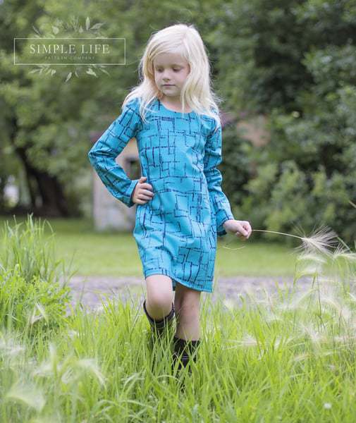 Taylor Shift top and dress | The Simple Life Pattern Company Sheath dress a line top large keyhole back open tie back top shirt dress fall winter spring summer dress with sleeves tank top classy woven pdf sewing pattern babies baby girls tween empire bodice gathered skirt 