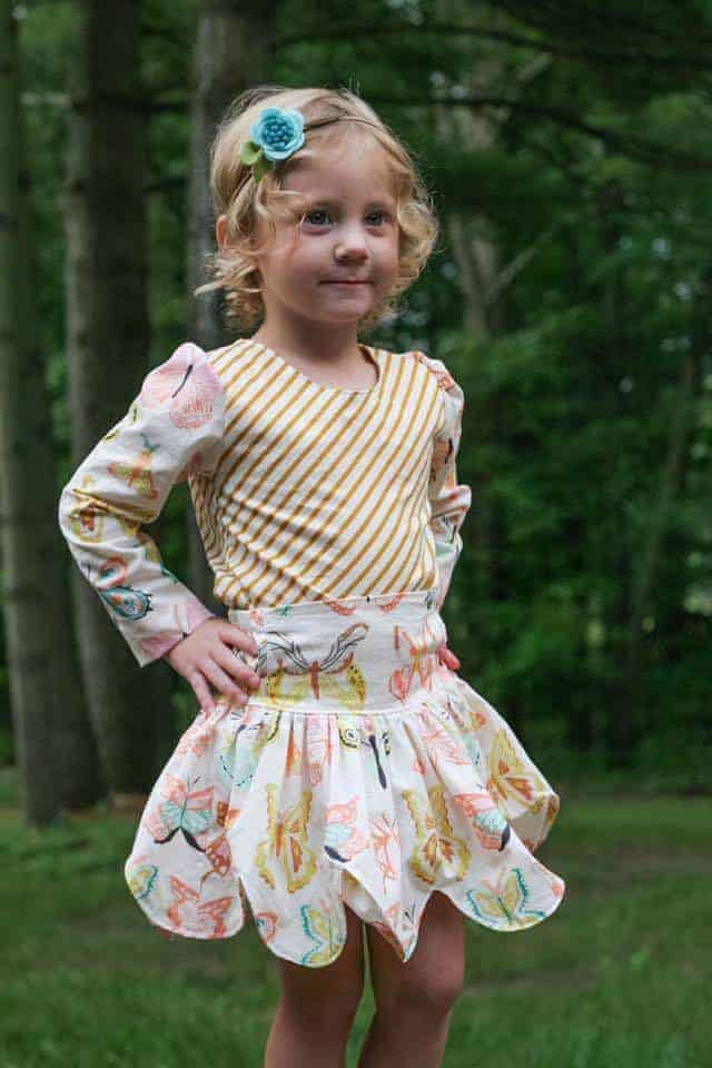 Mattie's Scalloped Suspender Skirt . PDF sewing pattern toddler girl sizes 2t-12