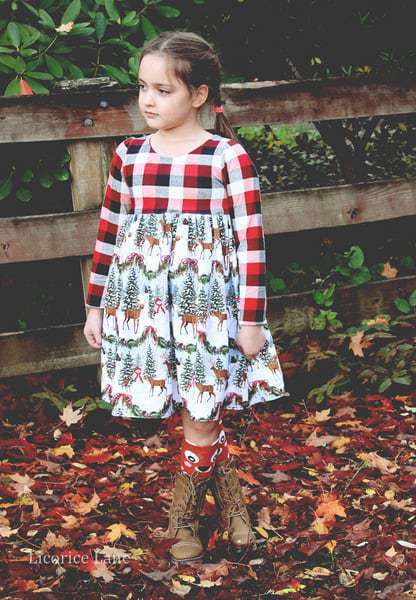 Isla's Infinity Dress PDF sewing pattern girls and babies knit woven combo dress with back bodice heart cut out beginner easy pdf dress with sleeves high low drop waist circle skirt gathered skirt top and dress lengths