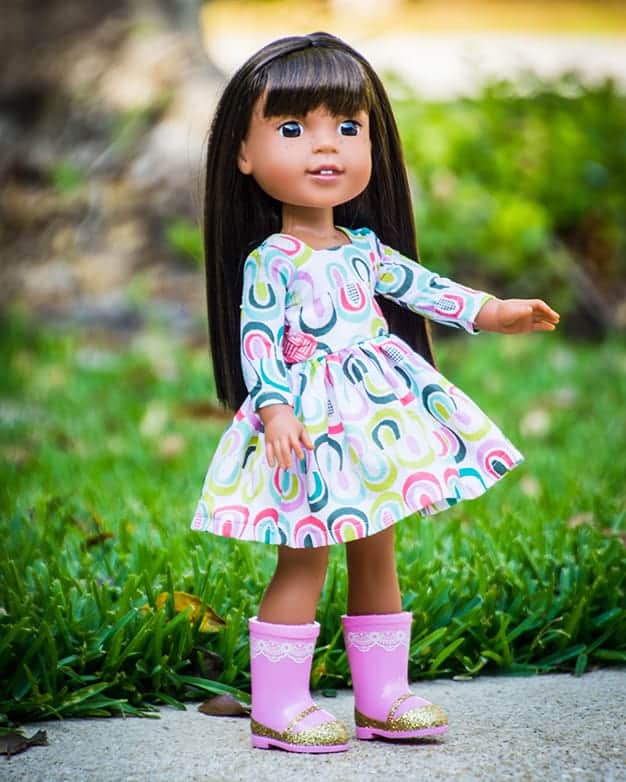 Simple Life pattern company doll rayann dolly retro top dress and maxi vintage doll patterns for american girl wellie wisher and bitty baby and my generation