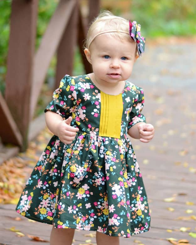 Baby Helena's Button Back Top and Dress Tester Round Up. PDF Sewing Patterns Baby Sizes NB-24 Months. Top, Dress, Spring, Summer, Fall, Winter, Pintuck Placket, Button Back, Sleeveless, Sleeves, Baby, Newborn, Flutters, High-Low