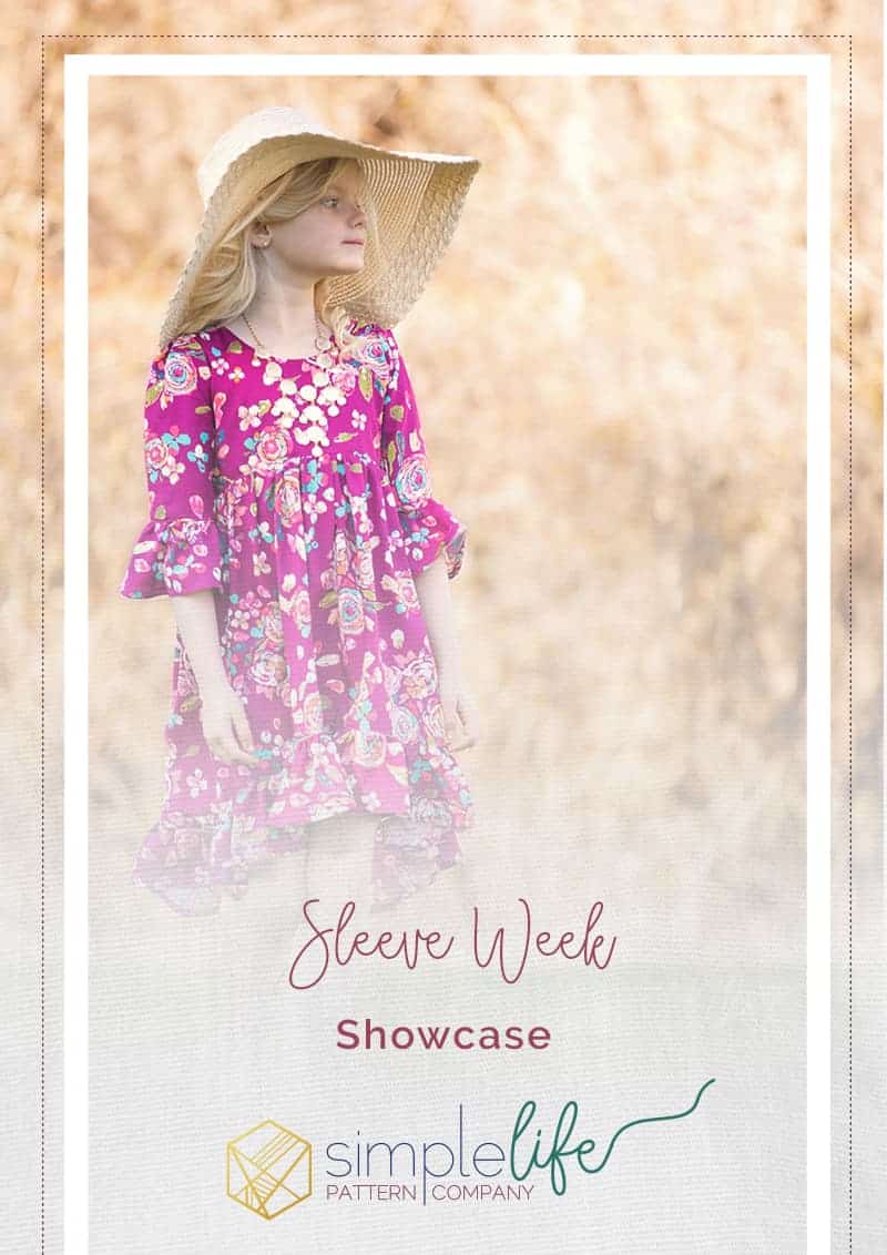 Sleeve week simple life pattern company a showcase featuring all the patterns that include sleeves for fall winter spring sewing. PDF sewing pattern easy beginner intermediate fast sew patterns bell sleeves elbow cap 3/4 sleeves knit woven slpco