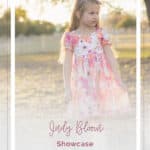Simple Life Pattern Company | Hawthorne Threads Indy Bloom Showcase Ayda Sophie Pearl Dresses Fabric Indy Bloom SLPco Showcase Fabric Bows Hair Bows PDF sewing Patterns zipper shirring ruffle short sleeves special occasion