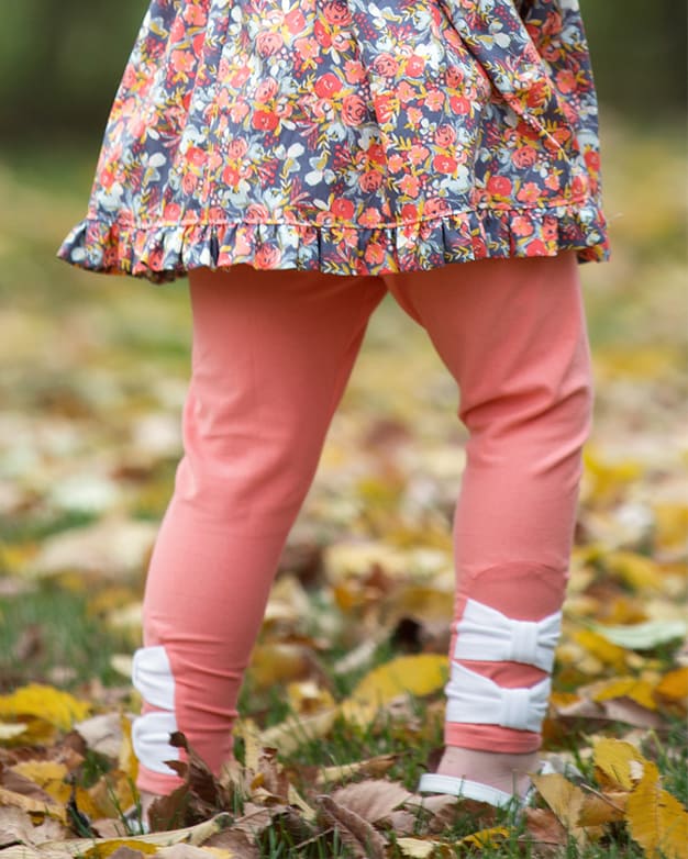 Tiffany's Bow & Ruffle Leggings  downloadable PDF sewing pattern for girls  & toddlers size 2t-12. - The Simple Life