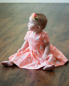 Simple Life pattern company | Baby Wendy's Classic Collar Dress. PDF Sewing Pattern Baby Sizes NB-24M Peter Pan Collar, Sleeve with Cuff, Skinny Belt, Sleeves, Long 3/4, Short, Tank, Button Back, Deep Hem, Winter, Fall, Spring, Summer, Special Occasion, Holiday, Collar
