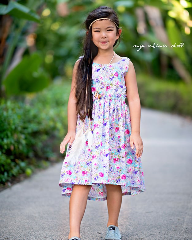 Piper's Flounce Top, Dress, and Maxi. Downloadable PDF pattern for kids ...