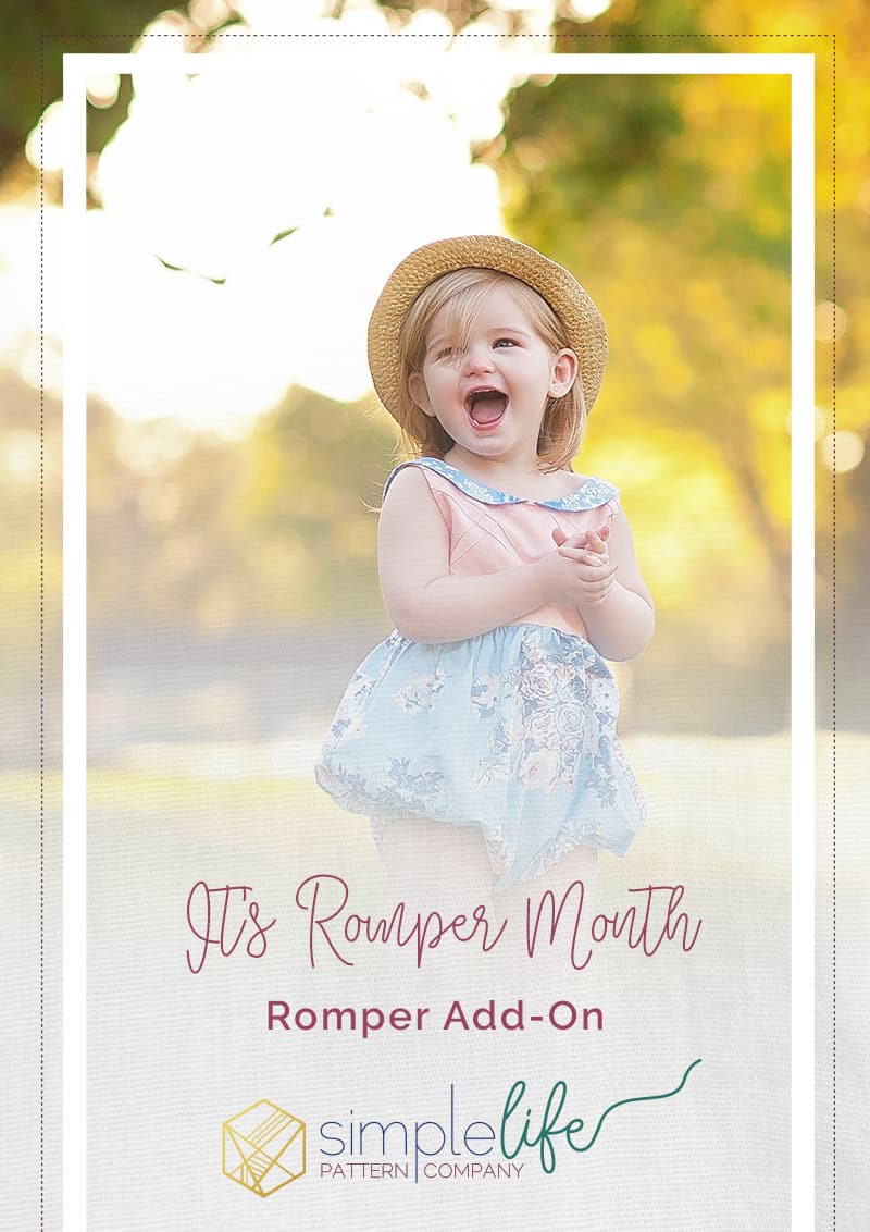 Romper Add on Pattern. PDF sewing pattern for baby/girls sizes NB-3t. Romper Month Cora Belly Lexi Sandy Sailor Molly Aria Laguna Summer Toddler beach trendy