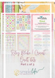 Riley Blake Designs fabric quilt kits for the cricut maker Daisy Days fabric for a throw size quilt using the free quilt pattern Around we go baby quilt pattern. How to modify and make it bigger. super fast easy beginner friendly sewing quilting pdf pattern design space how to tutorial guide quilt along. cutting machine for all materials and fabrics rotary cutter applique