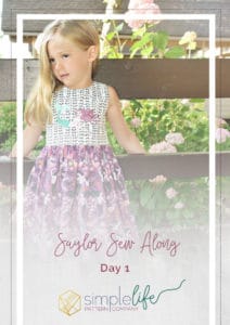Simple Life Pattern Company | Saylor Sew Along Saylor's Squared Bow Back Top & Dress. Saylor's Squared Bow Back Top & dress has such a fun and modern look as a top or dress.   Saylor features an open squared back with side bows or large center bow, square cutout back with side bows or simple square back.   Taylor can be made with the sweetest sleeve tabs or sleeveless.  The higher bodice is perfect for adding embellishments or monograms.  Saylor also features a simple skirt with a deep hem or ruffle skirt. Top version only has simple skirt option but the dress features both versions. Square back fancy play dress holidays pdf sewing pattern bows sleeve tabs ruffle skirt summer spring trendy modern bonus hair bow tutorial 2" bows 3" bows 5" bows S Taylor Threads Summer Sewing