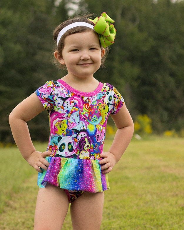 Hannah Racer Back Swimsuit and Leotard Sewing Pattern in Girls