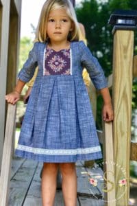 Simple Life Pattern Company | Elevating Your Designs: Take A Simple Design to the Next Level Using Trims. Wendy Ava Molly Big Bows Lace Collars Trim on hemline jazzing up your designs with some special trims here and there, is so perfect  - and so EASY!