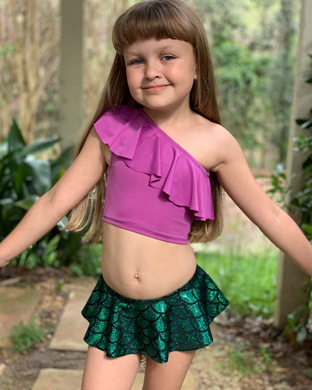 Elise's One Shoulder Swimsuit and Tankini. Downloadable PDF Sewing Pattern  for Toddler and Girl Sizes 2T to 12. - The Simple Life