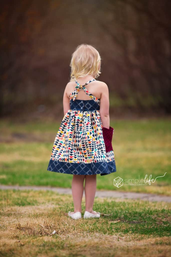 May Pattern of the Month: CALLIE’S TIE BACK TOP DRESS & MAXI. DOWNLOADABLE PDF SEWING PATTERN FOR GIRL’S AND TODDLER SIZES 2T-12 | The Simple Life Pattern Company