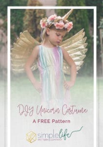Simple Life Pattern Company | DIY Unicorn Costume For BERNINA Free Pattern Tutorial on how to create your own Unicorn Wings and Horn. Dress used is SLPco Harmony