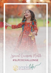 Special Occasions Monthly Challenge | The Simple Life Pattern Company | Janice Guzman