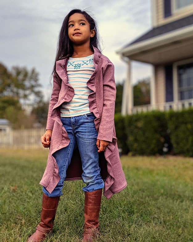 Tiegan's Cozy Cardigan & Duster. Downloadable PDF Sewing Patterns for Girl  and Toddler Sizes 2T-12 - The Simple Life