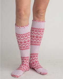 Simple Life Pattern Company | Adult Sloane's Knee High Socks. Downloadable PDF Sewing Pattern for Adult Sizes XS-XL. Sloane's Knee High Socks will keep your littles warm all winter long.  Choose from ankle, crew or knew high length.  Sloane is a fun way to use up all of those knit fabric scraps you have lying around.  Perfect for the whole family.