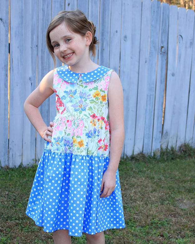 Clara's Tiered V Collar Dress. Downloadable PDF Sewing Pattern for ...