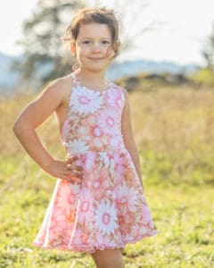 Simple Life Pattern Company| Pippa's Scalloped Romper & Dress. Downloadable PDF Sewing Pattern for Toddler and Girl Sizes 2T to 12.