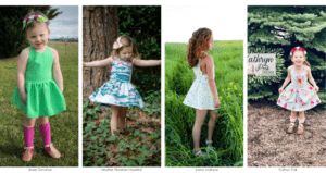 Pippa Tester Roundup | The simple Life Pattern Company | Pippa's Scalloped Romper and Dress