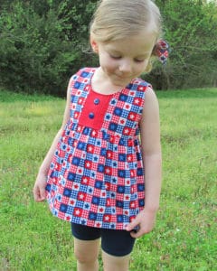 Simple Life Pattern Co. | Ivy's Angel Sleeve Top & Dress. Downloadable PDF Sewing Pattern for Toddler and Girl Sizes 2t-12. Ivy is a sweet vintage inspired beauty! Ivy's Angel Sleeve Top & Dress features babydoll style bodice that can be sewn simple or with the optional pin tuck placket for such a sweet look.  The angel sleeves on Ivy give this pattern such a feminine and sweet look.  It can also be made sleeveless if you prefer.  There are 3 skirt options for Ivy: a top length, vintage length, and a knee-length! The skirt has options for a simple gathered skirt or circle skirt that is sure to have your girl twirling the day away! The look is finished with a beautiful circle keyhole in the back with a tie closure.  Ivy also includes optional inseam pockets.