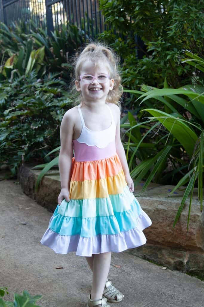 Rainbow Tiered Camilla Dress | The Simple Life Company