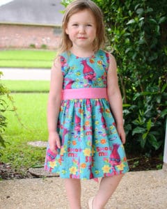 Simple Life Pattern Company| Maisie's Tied Collar Dress Downloadable PDF Sewing Pattern for Toddler and Girl Sizes 2T to 12.