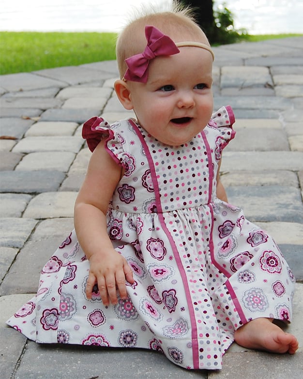 Baby Geneva's Vintage Bow Dress. Downloadable PDF Sewing Pattern for ...