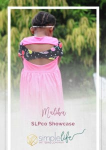 Simple Life Pattern Company downloadable pdf sewing pattern with projector friendly file. Malibu top and dress designed for knit fabric. Cotton lycra spandex blend jersey fabrics. Unique back options include a single or double bow, twist back, open back. High low circle skirt option or gathered skirt with multiple sleeve lengths.